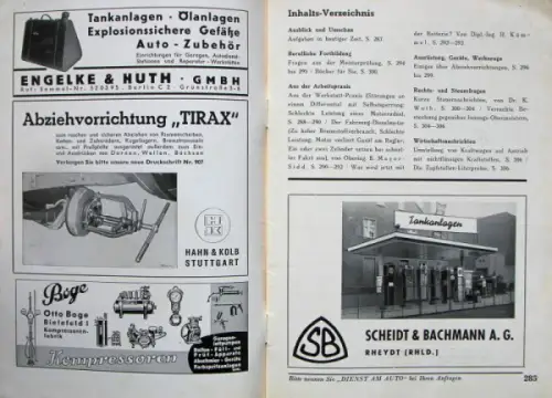 "Dienst am Auto" Tankstellen-Fachzeitschrift 1935 Braunbeck Motor-Verlag zwei Ausgaben (7430)