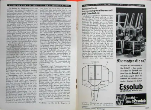 "Dienst am Auto" Tankstellen-Fachzeitschrift 1935 Braunbeck Motor-Verlag zwei Ausgaben (7430)