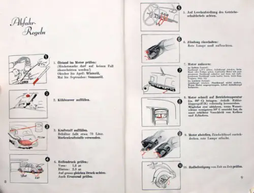 BMW 340-2 Limousine 2 Liter 1952 Betriebsanleitung (8003)