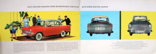 Lloyd Arabella Modellprogramm 1960 Automobilprospekt (10004)