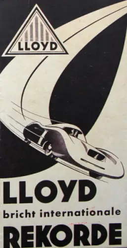 Lloyd Modellprogramm 1953 "Internationale Rekorde" Automobilprospekt (10006)