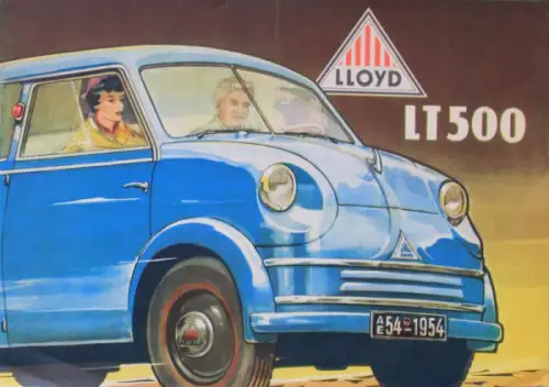 Lloyd LT 500 Modellprogramm 1952 Automobilprospekt (10008)