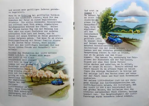 Lloyd Modellprogramm 1957 "Ein Rat für Dich!" Automobilprospekt (10014)