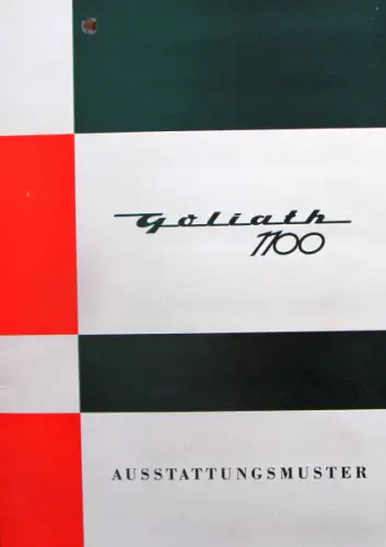 Goliath 1100 Modellprogramm 1955 Ausstattungsmuster (10016)