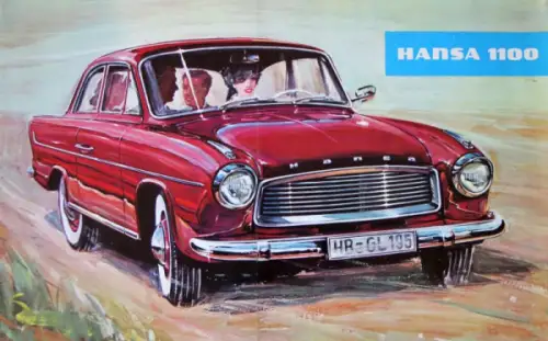 Goliath Hansa 1100 Modellprogramm 1960 Automobilprospekt (10017)