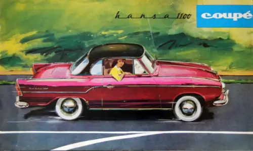 Goliath Hansa 1100 Coupe Modellprogramm 1957 Automobilprospekt (10019)