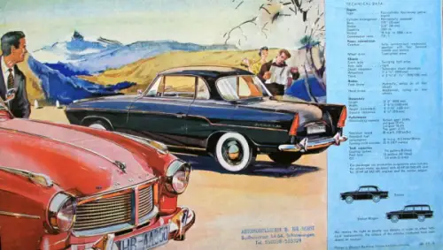 Goliath Hansa 1100 Coupe Modellprogramm 1957 Automobilprospekt (10019)