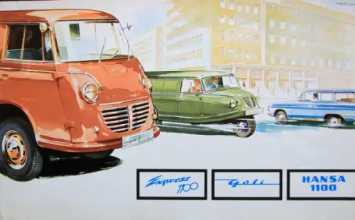 Goliath Modellprogramm 1955 Automobilprospekt (10022)