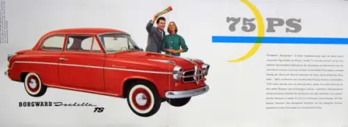 Borgward Isabella TS Modellprogramm 1957 Automobilprospekt (10023)