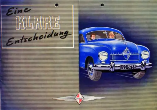 Borgward Hansa 1500 Modellprogramm 1951 Automobilprospekt (10024)