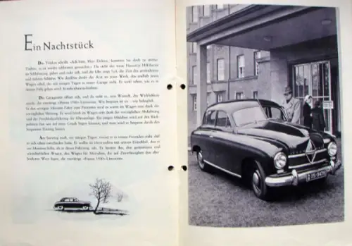 Borgward Modellprogramm 1951 "Sechs Personen suchen ein Auto" Automobilprospekt (10025)