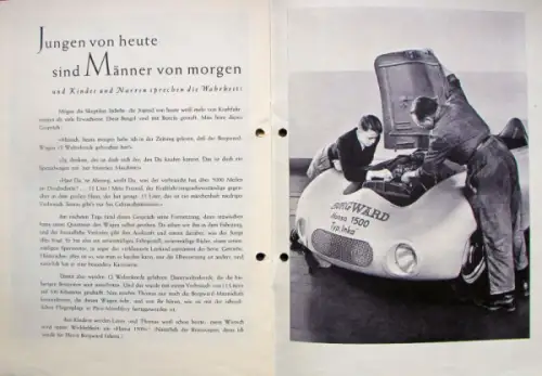 Borgward Modellprogramm 1951 "Sechs Personen suchen ein Auto" Automobilprospekt (10025)