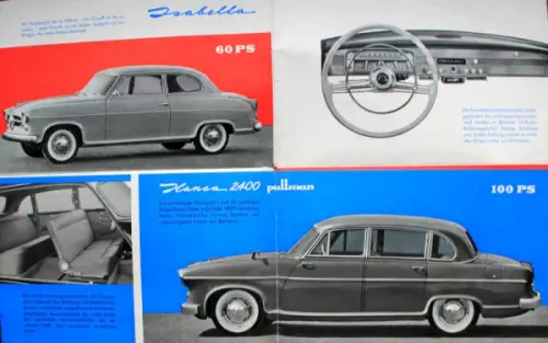 Borgward Modellprogramm 1957 Automobilprospekt (10027)