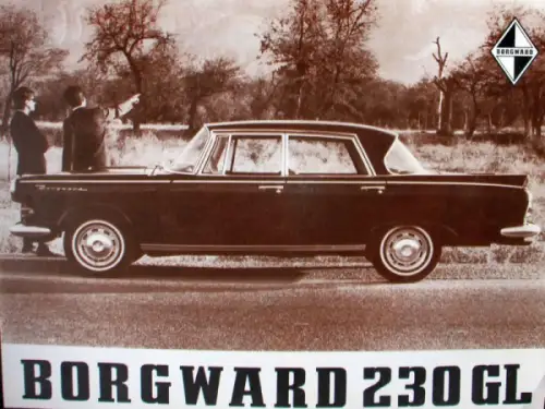 Borgward 230 GL Modellprogramm 1969 Automobilprospekt (10029)