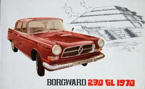 Borgward 230 GL Modellprogramm 1970 Automobilprospekt (10031)