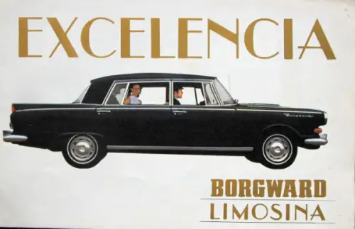 Borgward 230 Limosina Excelencia Modellprogramm 1968 Automobilprospekt (10033)