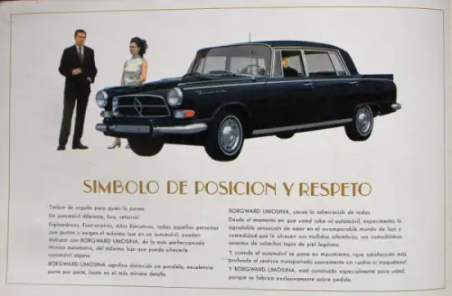 Borgward 230 Limosina Excelencia Modellprogramm 1968 Automobilprospekt (10033)