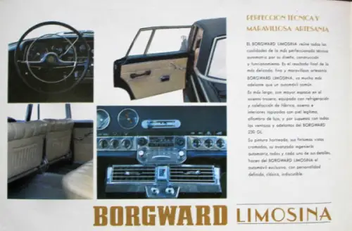 Borgward 230 Limosina Excelencia Modellprogramm 1968 Automobilprospekt (10033)