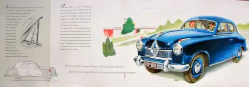Borgward Hans 1800 Diesel Modellprogramm 1952 Automobilprospekt (10035)