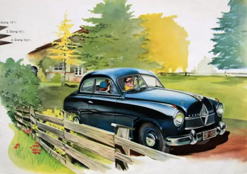 Borgward Hansa 1800 Modellprogramm 1952 Automobilprospekt (10036)