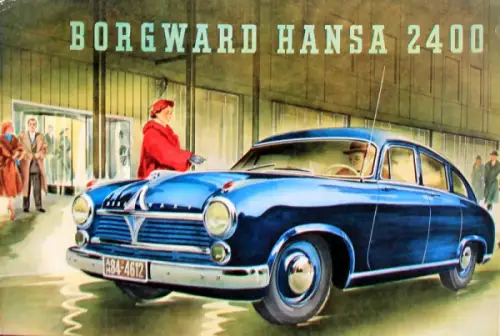 Borgward Hansa 2400 Modellprogramm 1952 Automobilprospekt (10037)
