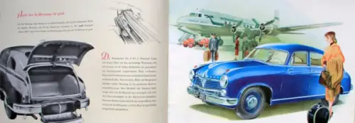 Borgward Hansa 2400 Modellprogramm 1952 Automobilprospekt (10039)