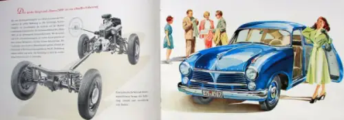 Borgward Hansa 2400 Modellprogramm 1952 Automobilprospekt (10039)
