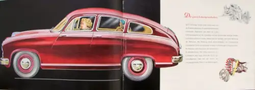 Borgward Hansa 2400 Modellprogramm 1952 Automobilprospekt (10039)
