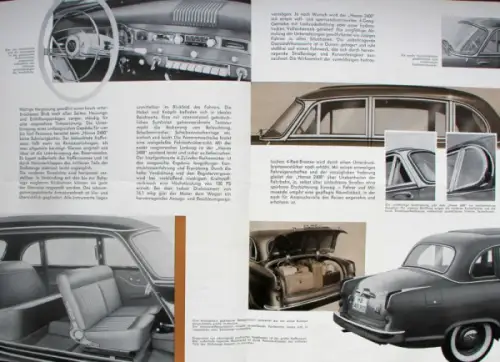 Borgward Hansa 2400 Pullmann Modellprogramm 1958 Automobilprospekt (10040)