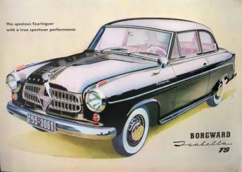 Borgward Isabella TS Modellprogramm 1955 Automobilprospekt (10043)