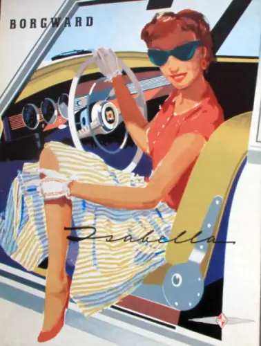 Borgward Isabella Modellprogramm 1957 Automobilprospekt (10041)
