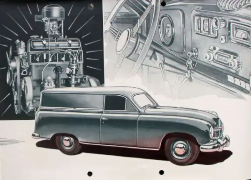 Borgward Hansa 1500 Kastenwagen Modellprogramm 1951 Automobilprospekt (10044)
