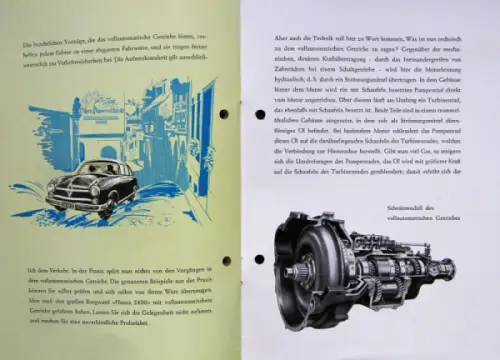 Borgward Hansa 2400 Modellprogramm 1953 "19:1" Automobilprospekt (10048)