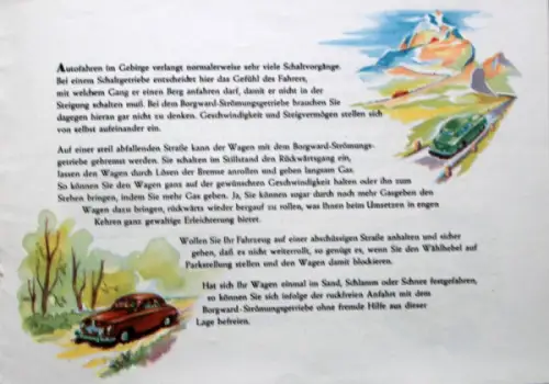 Borgward Hansa 1500 Modellprogramm 1952 Automobilprospekt (10051)