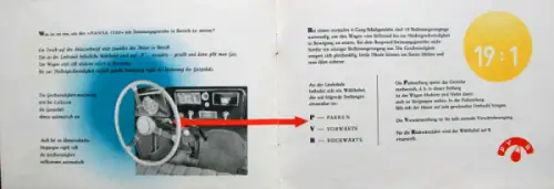 Borgward Hansa 1500 Modellprogramm 1952 Automobilprospekt (10051)