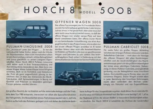 Horch Modellprogramm 1936 Automobilprospekt (10056)
