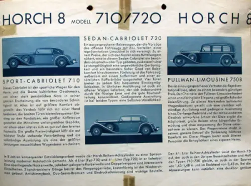 Horch Modellprogramm 1936 Automobilprospekt (10056)