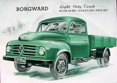 Borgward 60 HP Light Duty Truck Modellprogramm 1955 Lastwagenprospekt (10056)