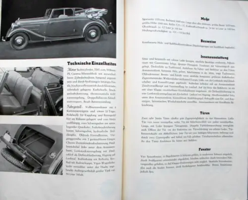 Wanderer Modellprogramm 1935 Automobil-Pressemappe (10061)