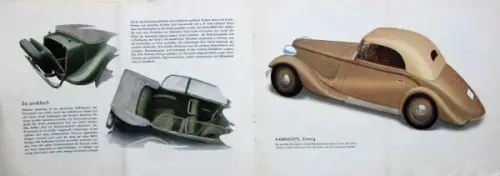 BMW 34 und 45 PS 6 Sechszylinder Modellprogramm 1936 Automobilprospekt (10062)
