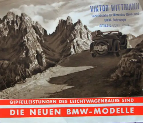 BMW Modellprogramm 1934 Automobilprospekt (10063)
