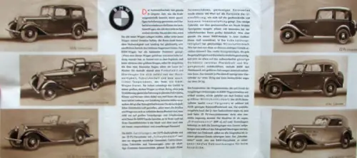 BMW Modellprogramm 1934 Automobilprospekt (10063)