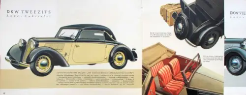 Auto-Union DKW Modellprogramm 1938 Automobilprospekt (10065)
