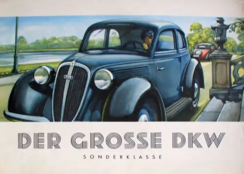 DKW Sonderklasse Modellprogramm 1938 "Der grosse DKW" Automobilprospekt (10066)