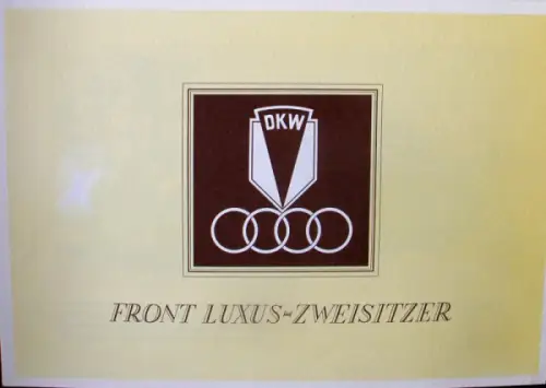 DKW Front Luxus-Zweisitzer Modellprogramm 1935 Automobilprospekt (10067)