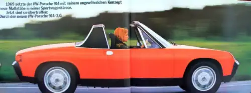 Porsche 914 Modellprogramm 1969 Automobilprospekt (10069)