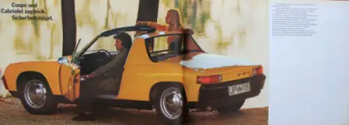 Porsche 914 Modellprogramm 1969 Automobilprospekt (10069)