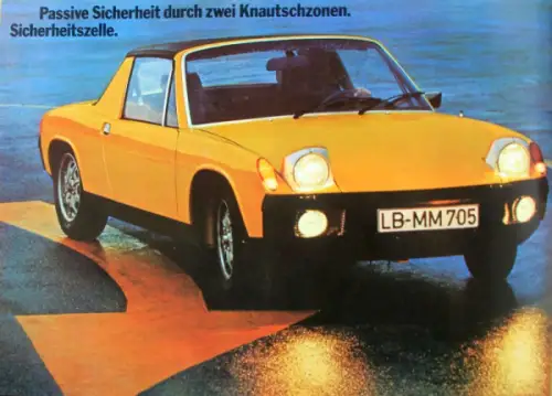 Porsche 914 Modellprogramm 1969 Automobilprospekt (10069)