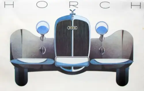 Horch 3,5 Liter 8 Zylinder Modellprogramm 1937 Automobilprospekt (10071)