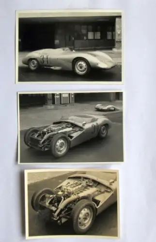 Borgward RS Cooper 1500 Rennwagen 1958 drei Werksfotos (10077)